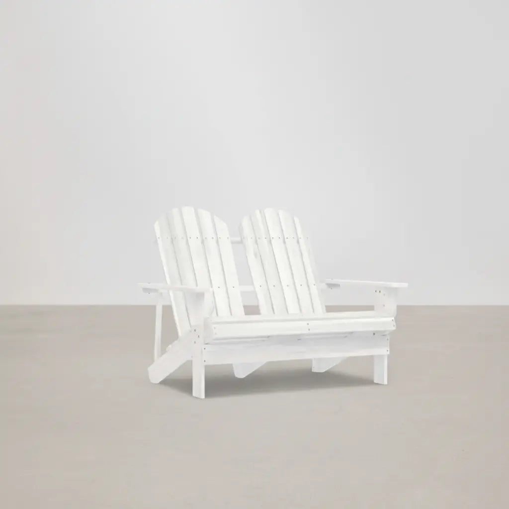 Banc de jardin style Adirondack 2 places en bois de sapin blanc | Club Adirondack photo 1