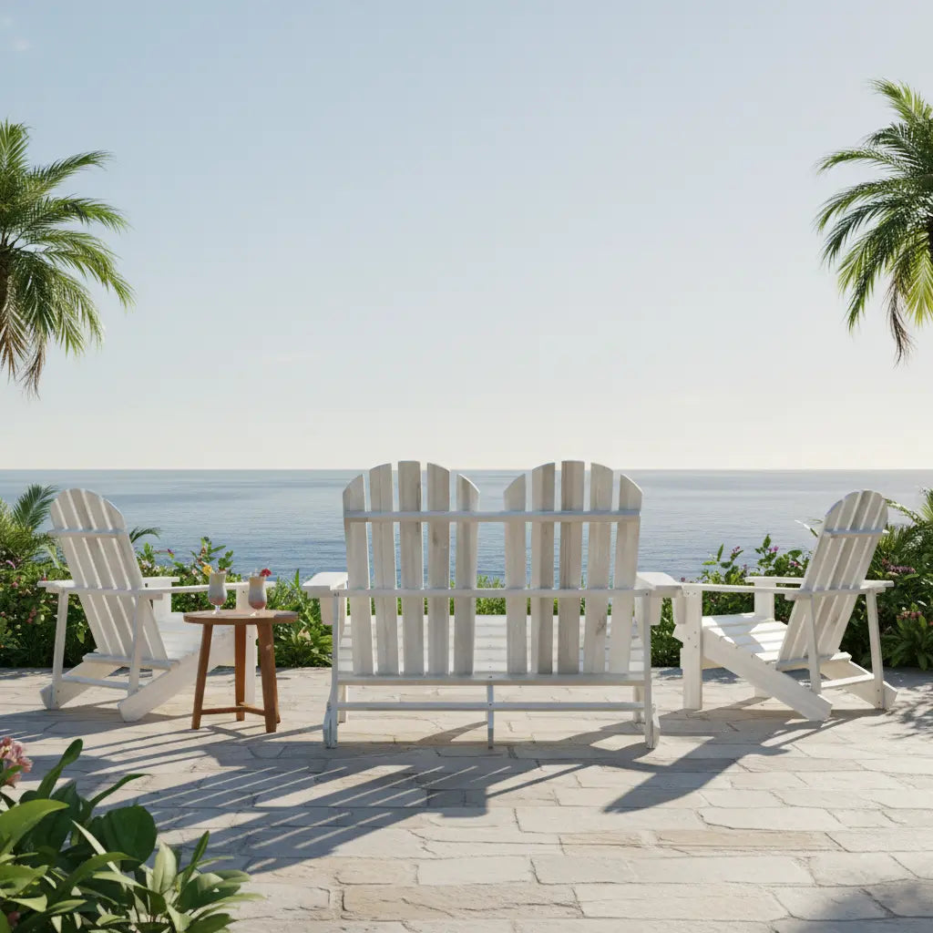 Banc de jardin style Adirondack 2 places en bois de sapin blanc | Club Adirondack photo 5