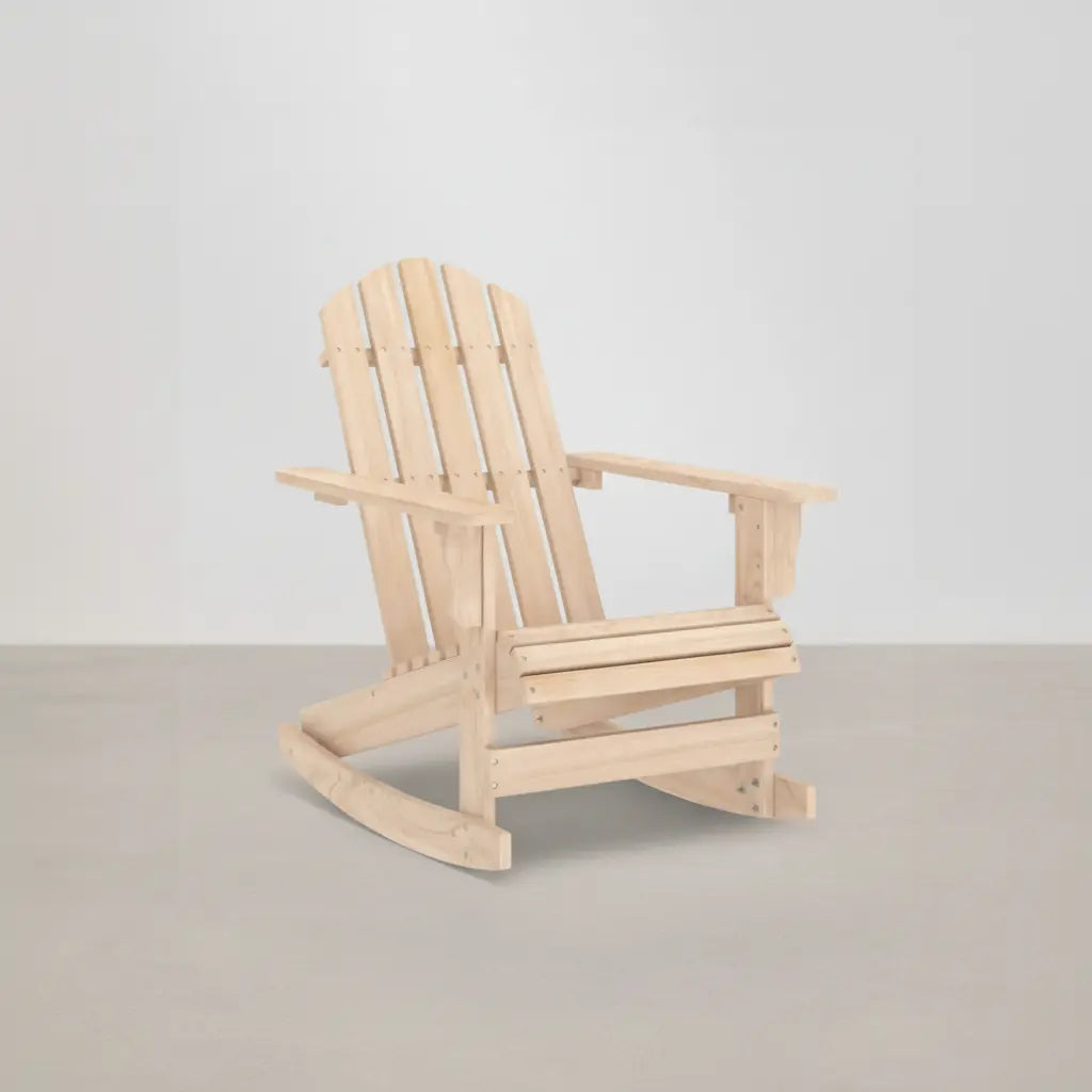 Chaise à bascule Adirondack en bois de sapin Beige | Club Adirondack photo 2