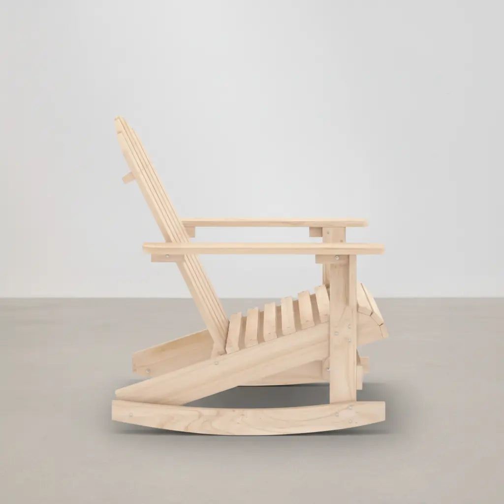 Chaise à bascule Adirondack en bois de sapin Beige | Club Adirondack photo 5