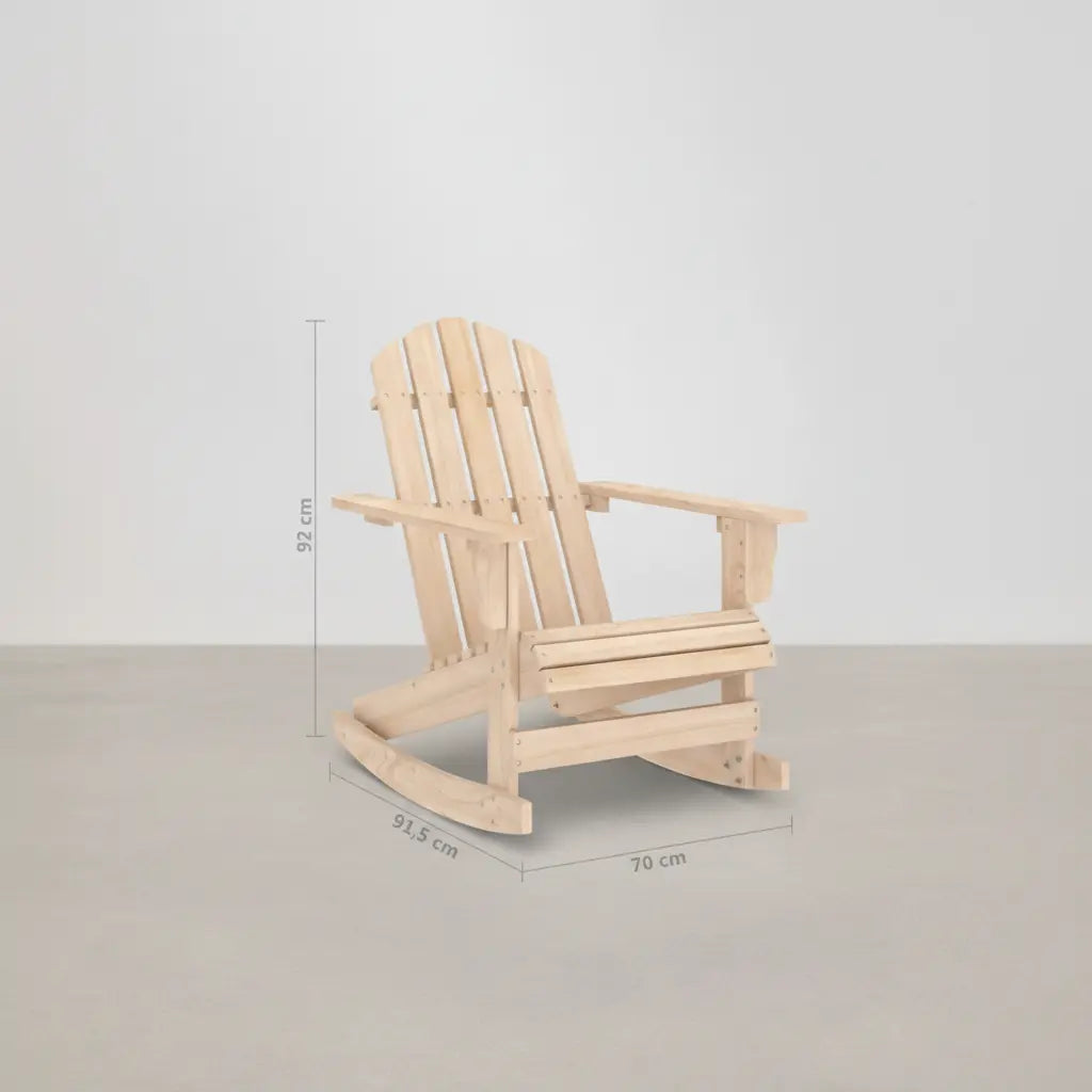 Chaise à bascule Adirondack en bois de sapin Beige | Club Adirondack photo 3