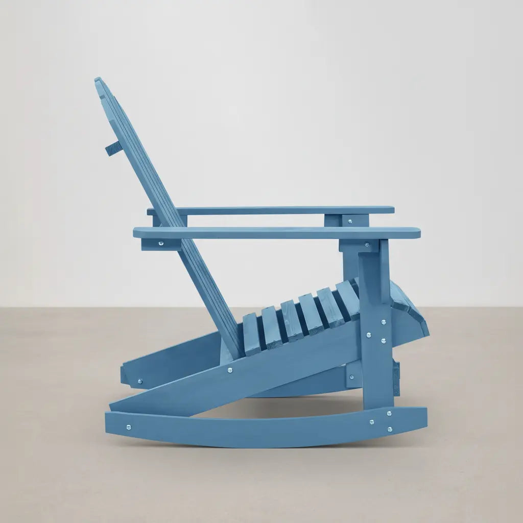 Chaise à bascule Adirondack en bois de sapin Bleu | Club Adirondack photo 3