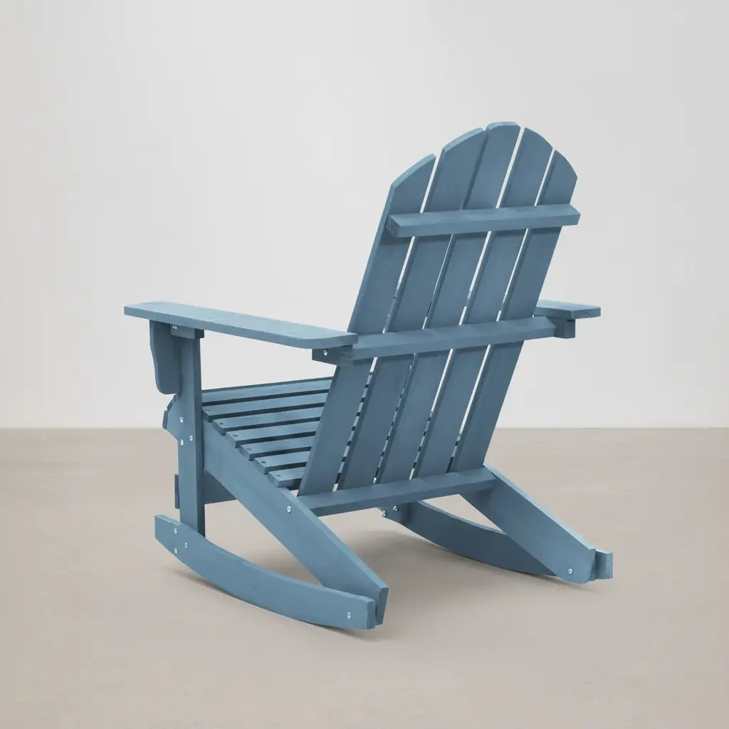 Chaise à bascule Adirondack en bois de sapin Bleu | Club Adirondack photo 4