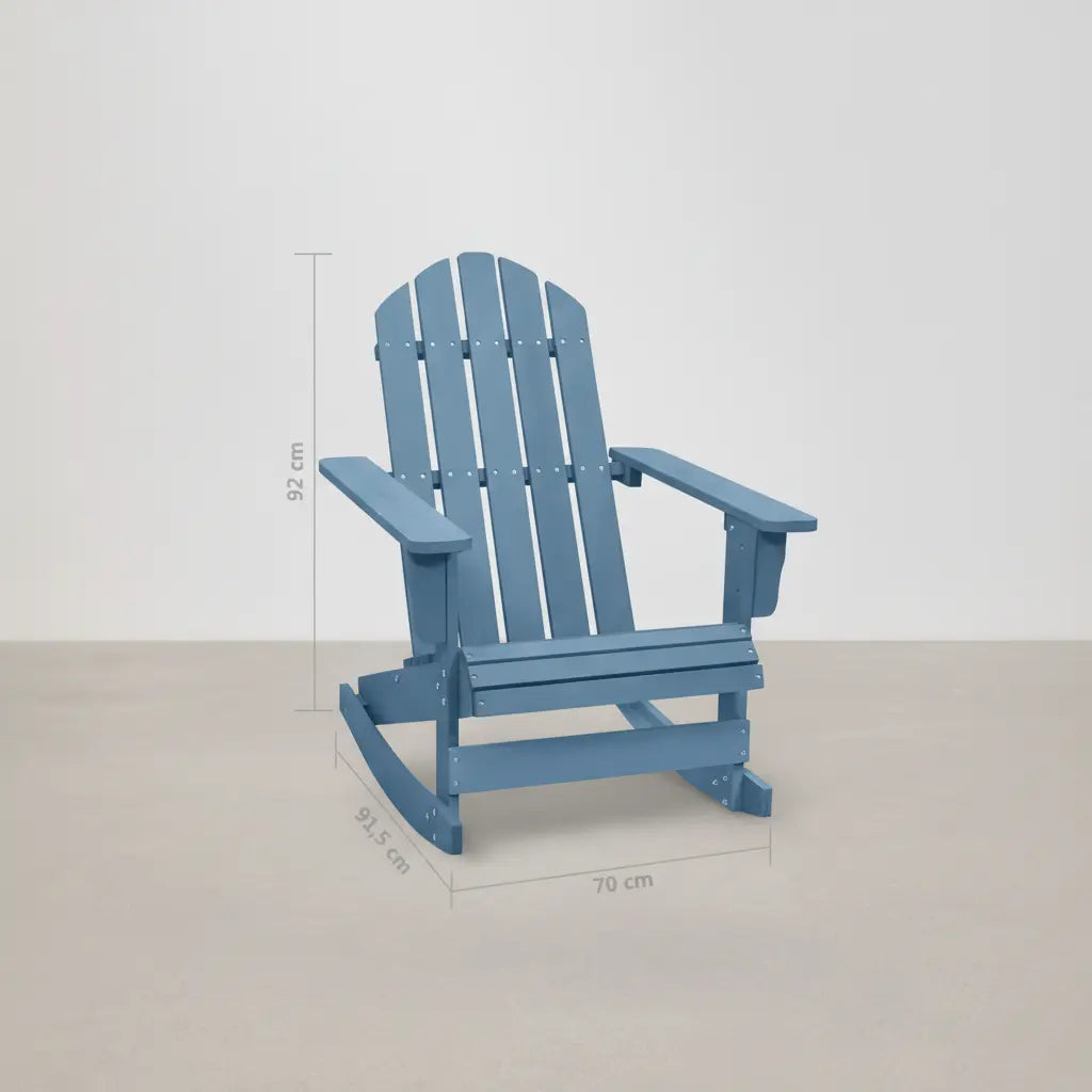 Chaise à bascule Adirondack en bois de sapin Bleu | Club Adirondack photo 5