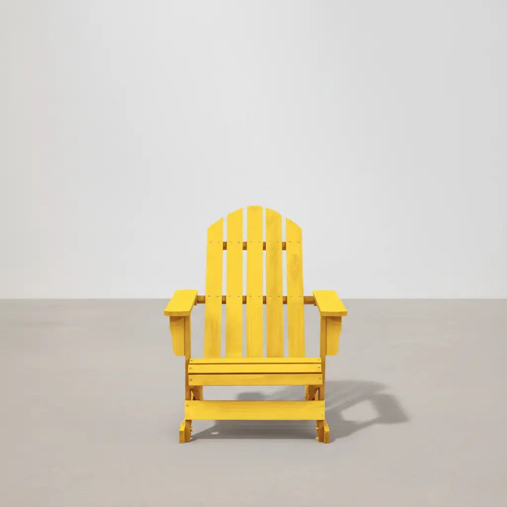 Chaise à bascule Adirondack en bois de sapin Jaune | Club Adirondack photo 4