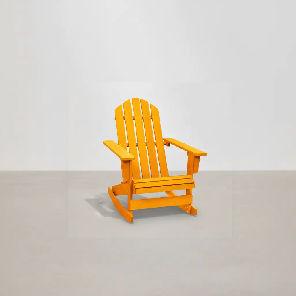 Chaise à bascule Adirondack en bois de sapin Orange | Club Adirondack photo 5