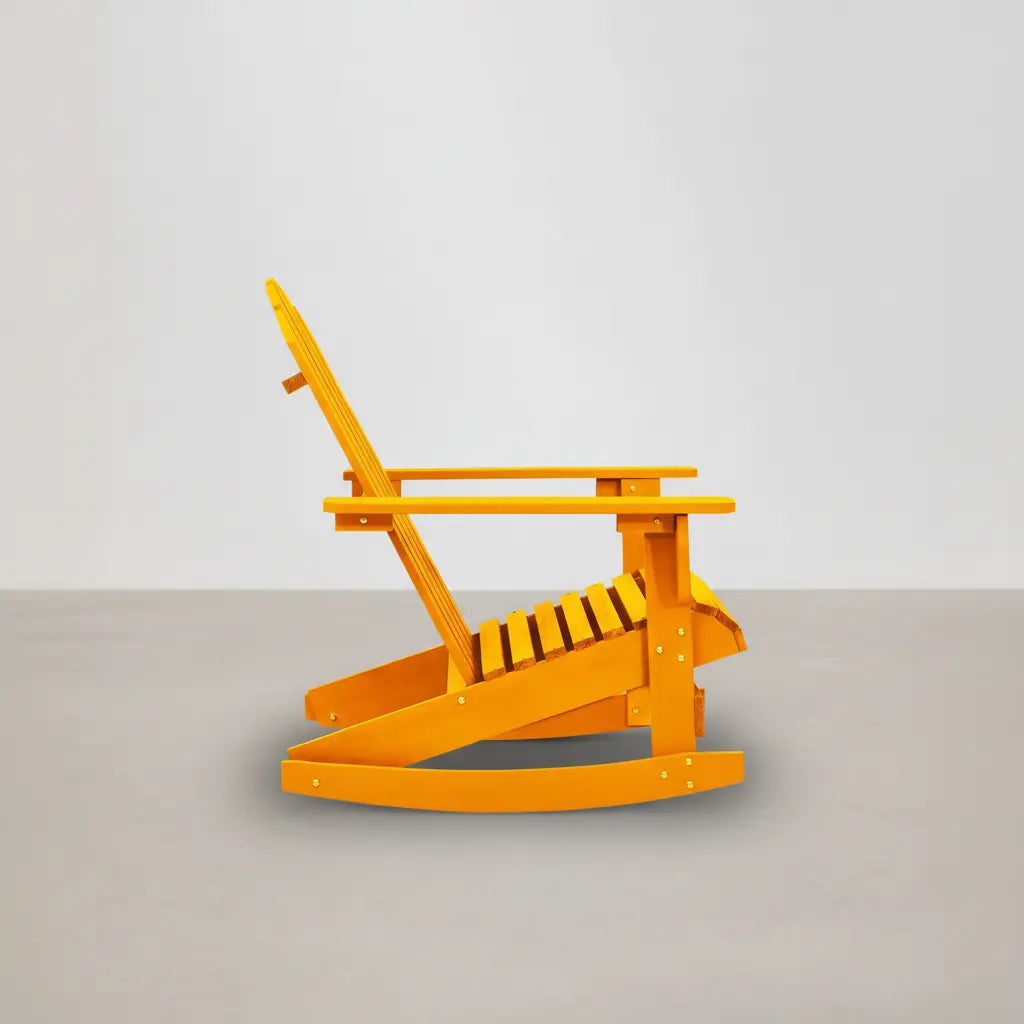 Chaise à bascule Adirondack en bois de sapin Orange | Club Adirondack photo 1