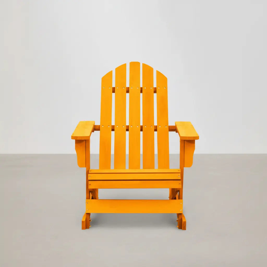 Chaise à bascule Adirondack en bois de sapin Orange | Club Adirondack photo 2