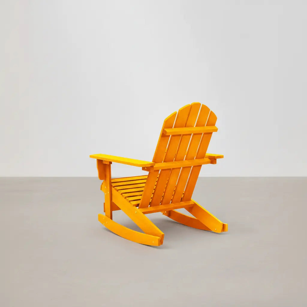 Chaise à bascule Adirondack en bois de sapin Orange | Club Adirondack photo 3