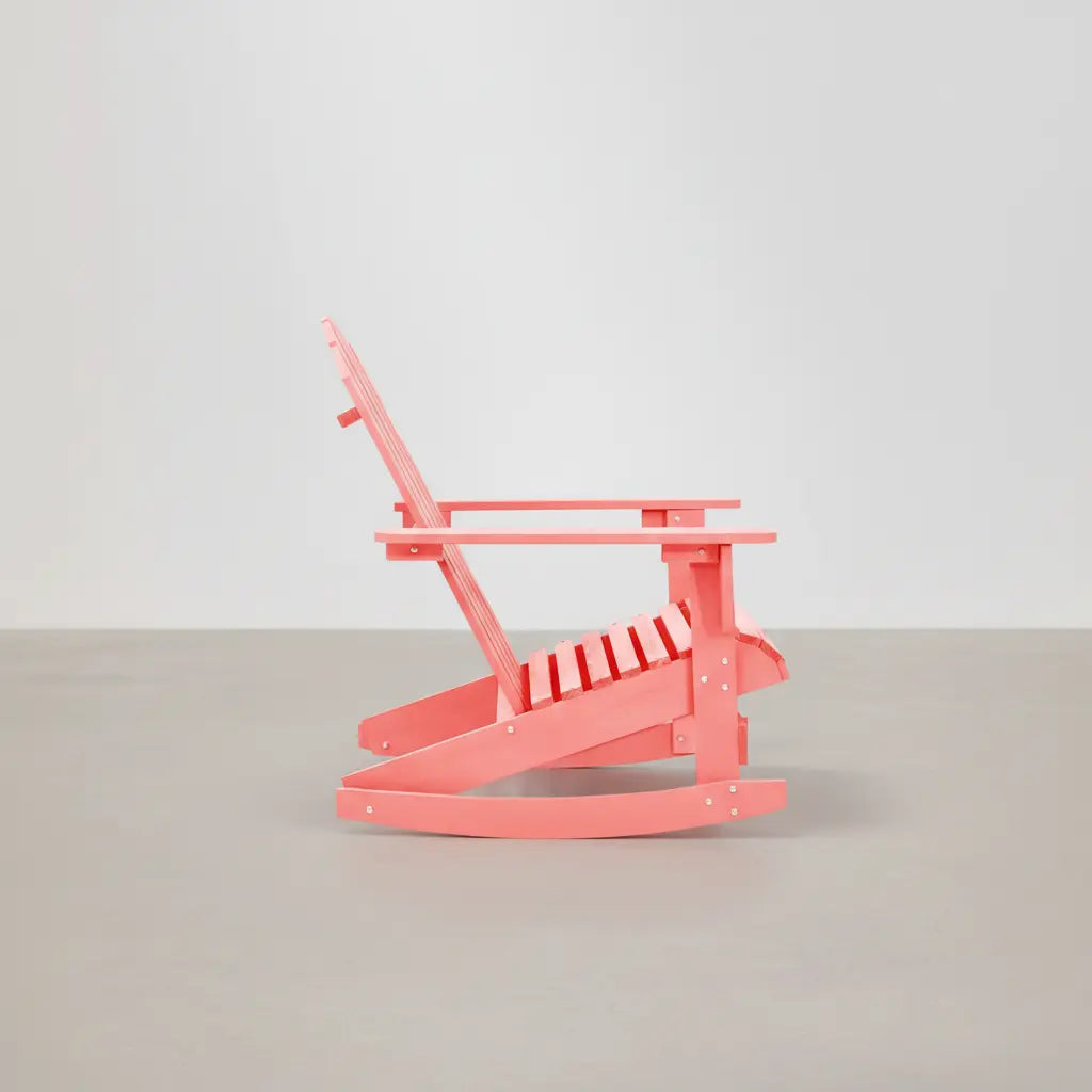 Chaise à bascule Adirondack en bois de sapin Rose | Club Adirondack photo 5