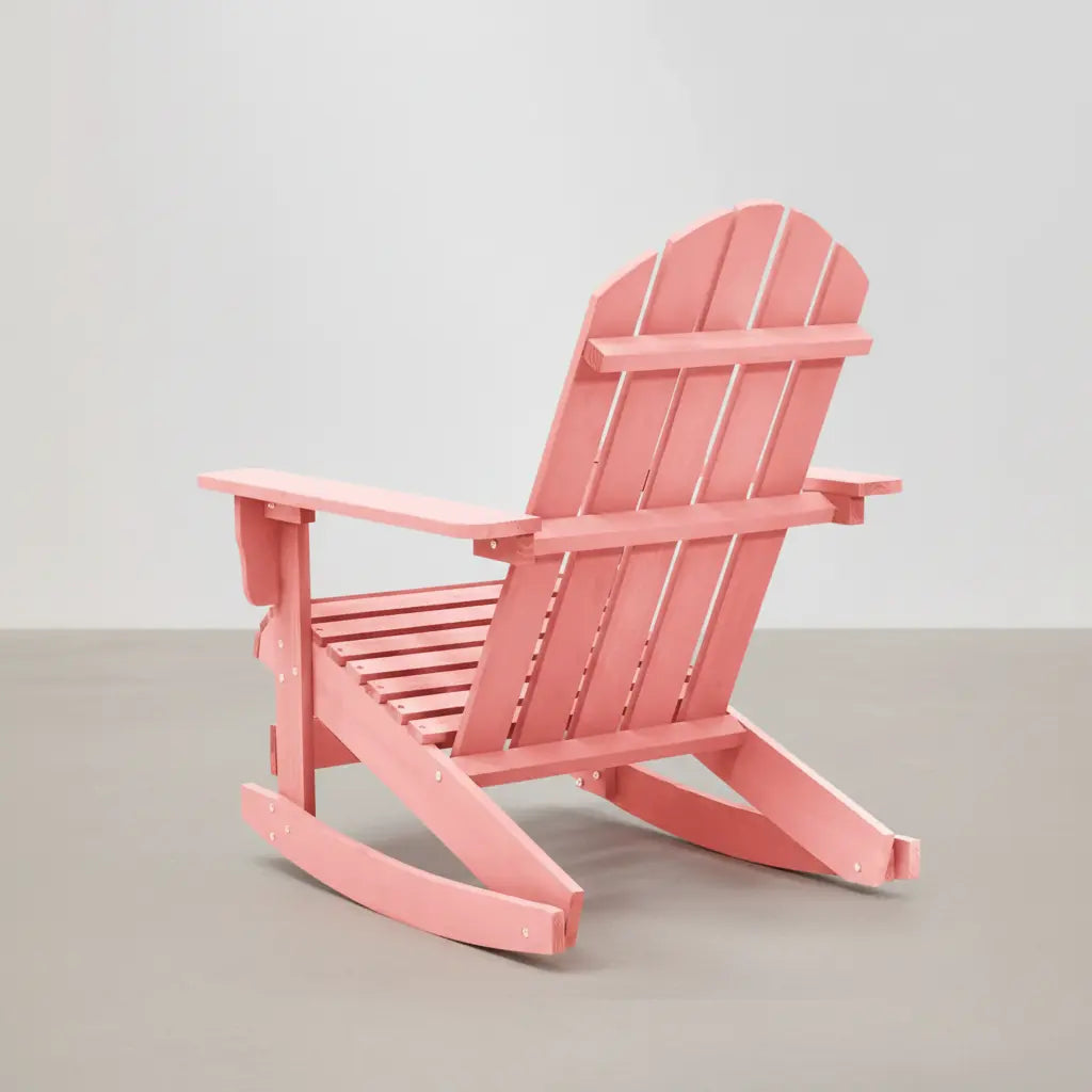 Chaise à bascule Adirondack en bois de sapin Rose | Club Adirondack photo 3