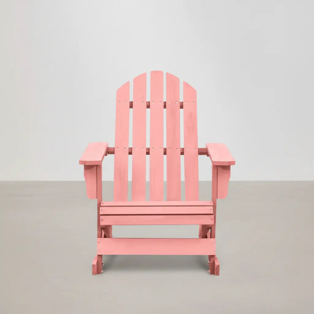Chaise à bascule Adirondack en bois de sapin Rose | Club Adirondack photo 4