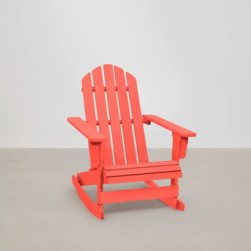 Chaise à bascule Adirondack en bois de sapin Rouge | Club Adirondack photo 3