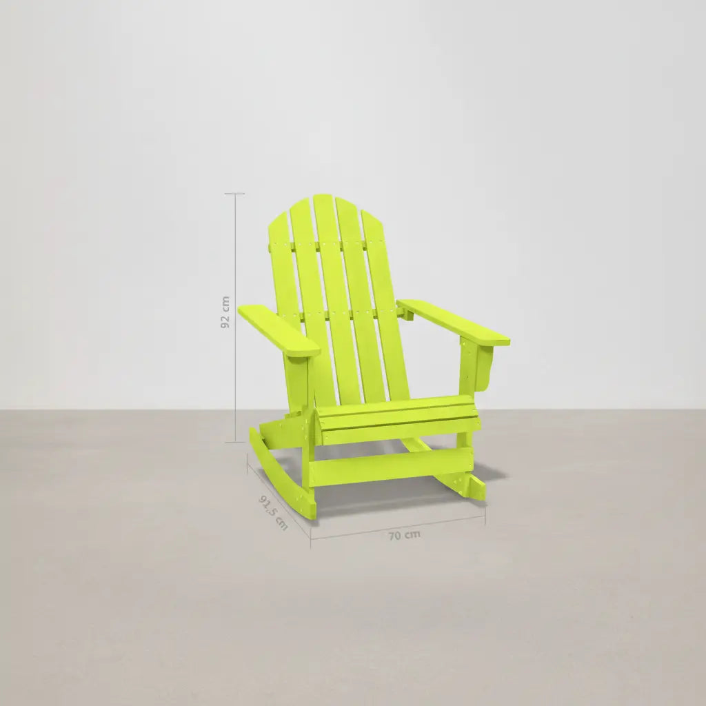 Chaise à bascule Adirondack en bois de sapin Vert | Club Adirondack photo 8