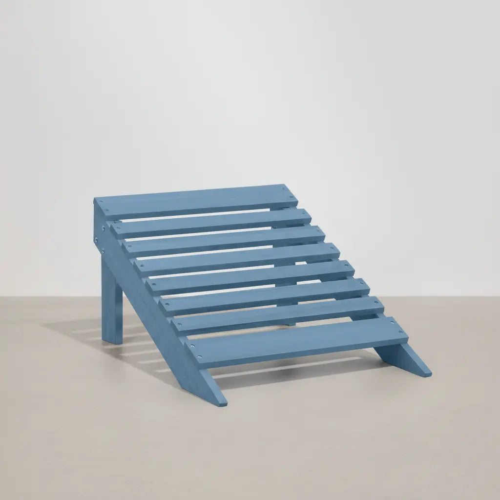 Chaise de jardin Adirondack + repose pieds en bois de sapin Bleu - Club Adirondack photo 7