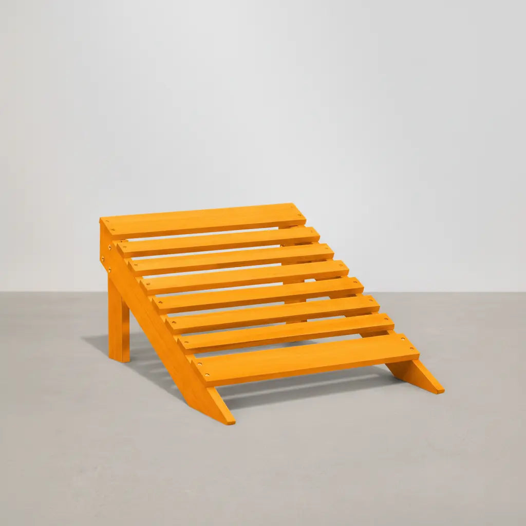 Chaise de jardin Adirondack + repose pieds en bois de sapin Orange - Club Adirondack photo 6