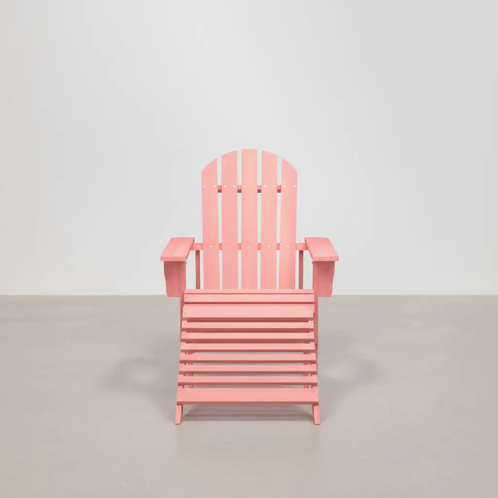 Chaise de jardin Adirondack + repose pieds en bois de sapin Rose - Club Adirondack photo 3