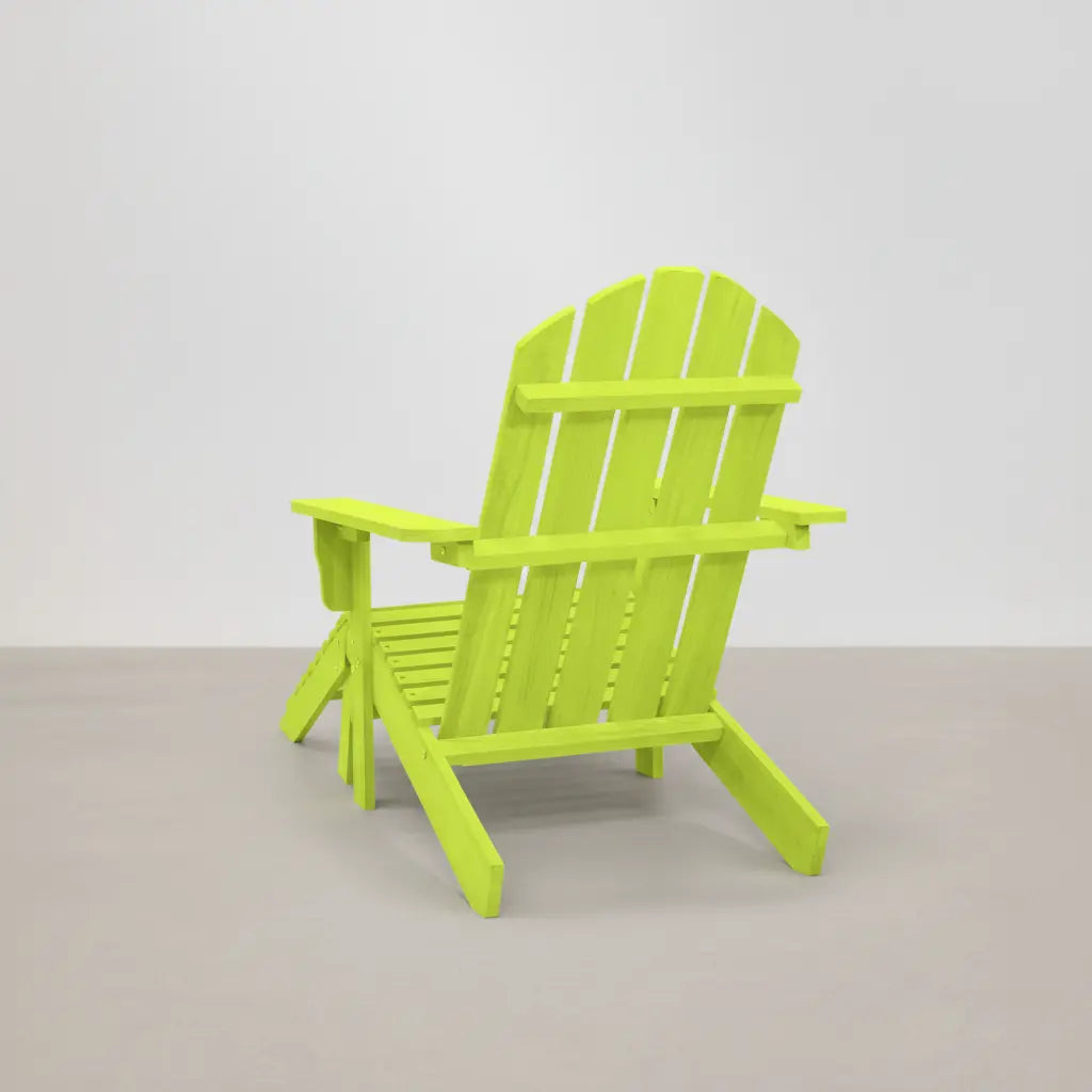 Chaise de jardin Adirondack + repose pieds en bois de sapin Vert - Club Adirondack photo 4