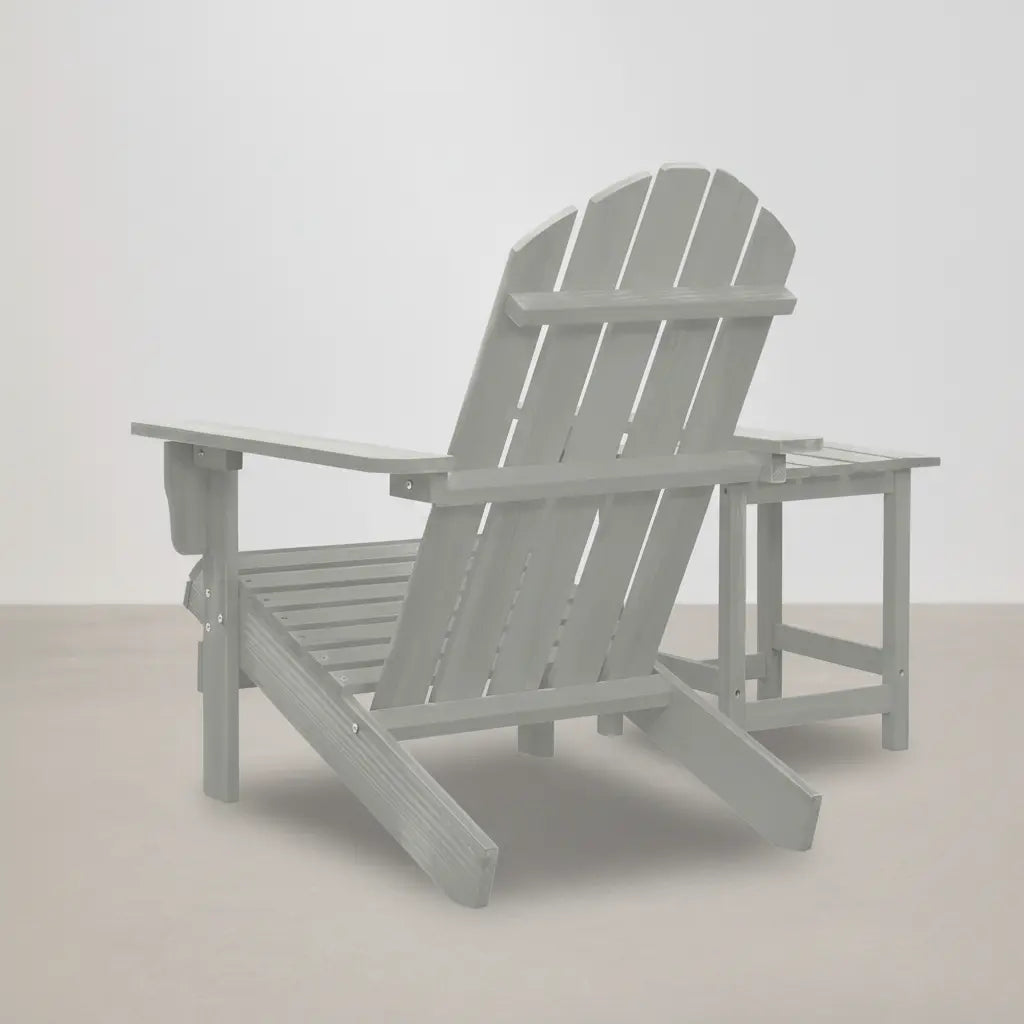 Chaise de jardin Adirondack + table basse en bois de sapin Gris - Club Adirondack photo 4