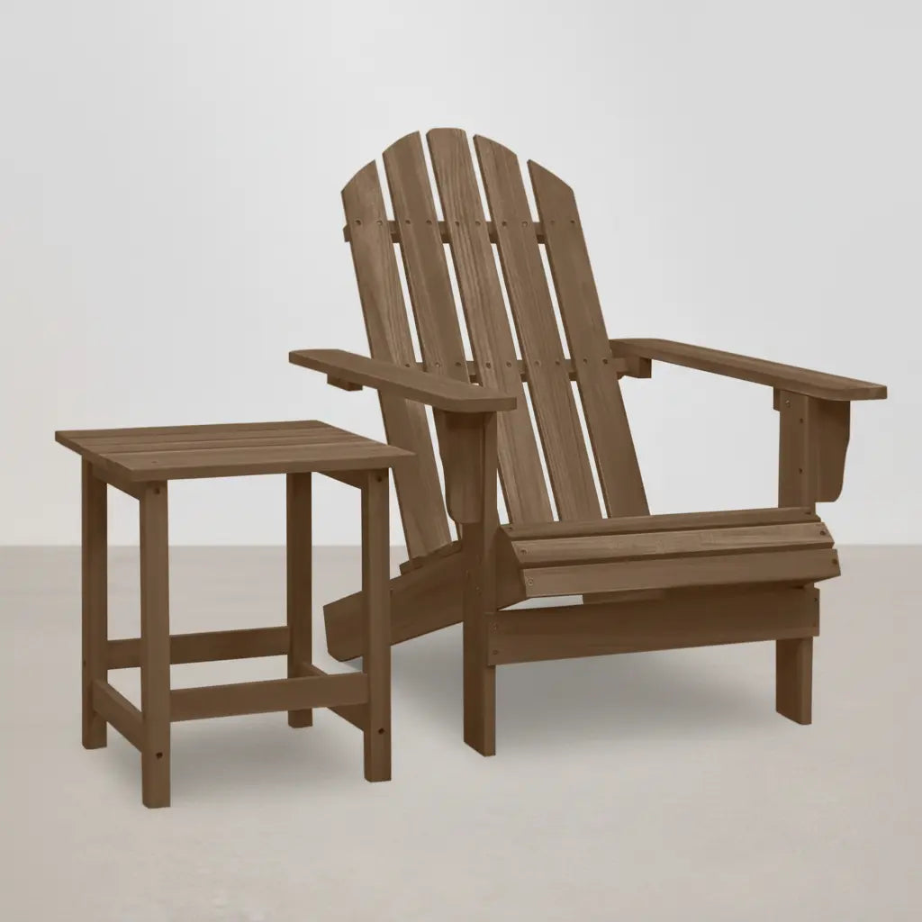 Chaise de jardin Adirondack + table basse en bois de sapin Marron - Club Adirondack photo 1
