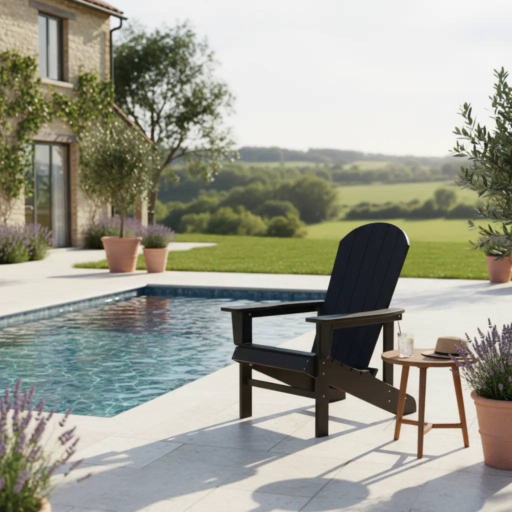Chaise de jardin Adirondack en Résine Noir | Club Adirondack | photo 2