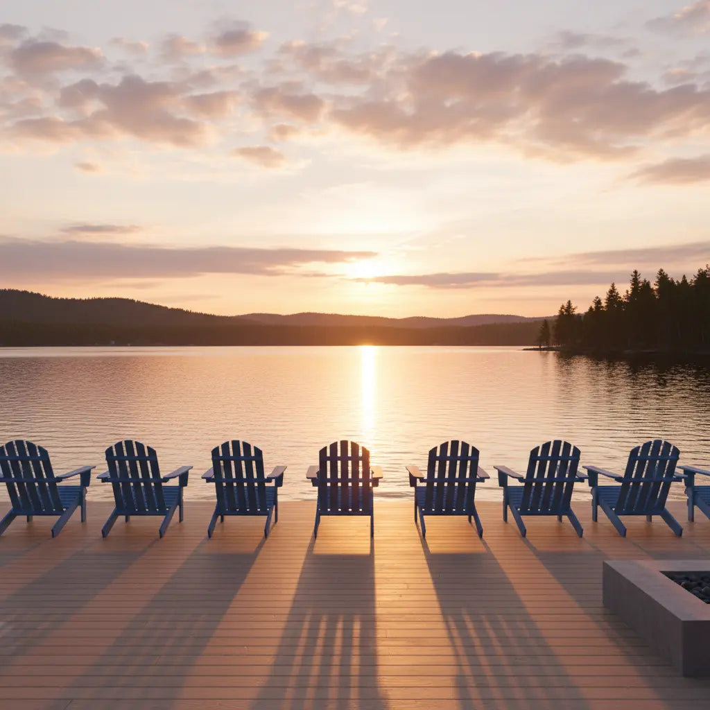 Chaise de jardin Adirondack en bois de sapin Bleu - Club Adirondack photo 2