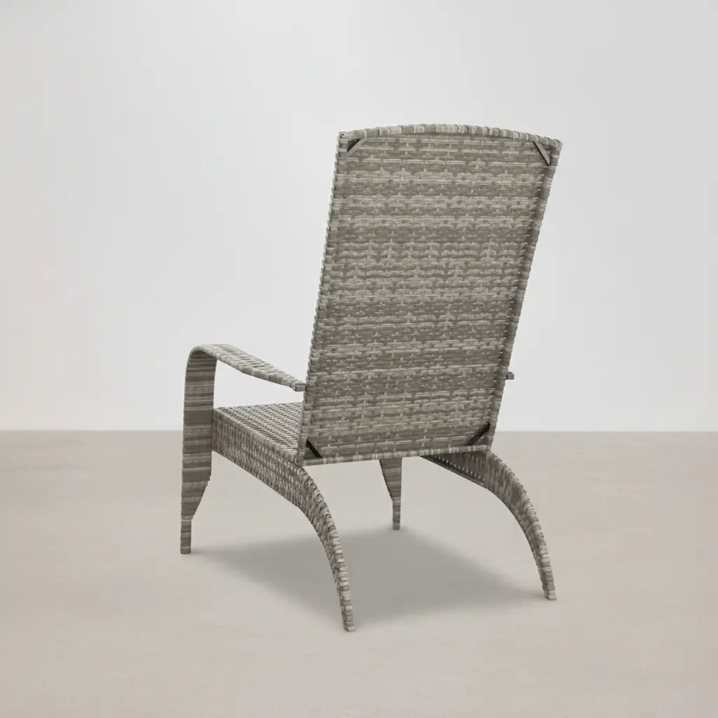 Chaise de jardin style Adirondack en polyrotin Gris - Club Adirondack photo 4