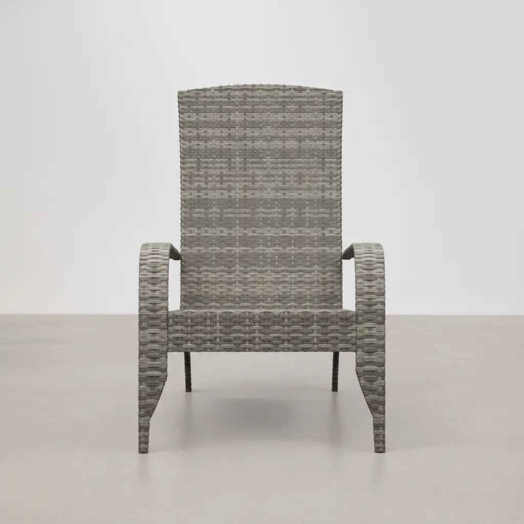 Chaise de jardin style Adirondack en polyrotin Gris - Club Adirondack photo 5