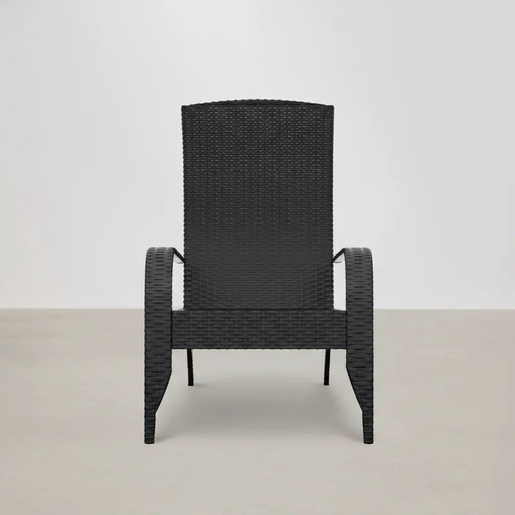 Chaise de jardin style Adirondack en polyrotin Noir - Club Adirondack photo 3
