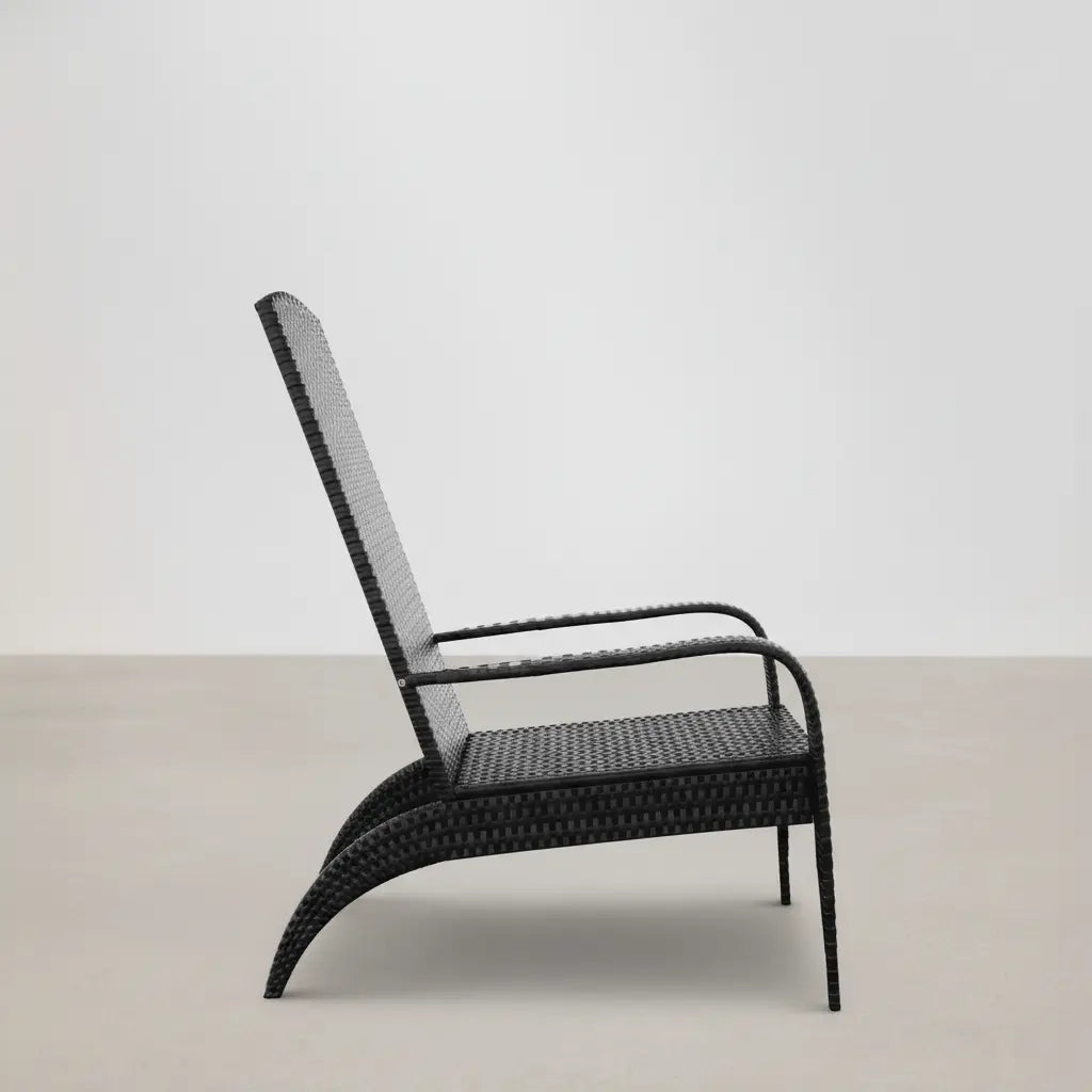 Chaise de jardin style Adirondack en polyrotin Noir - Club Adirondack photo 4