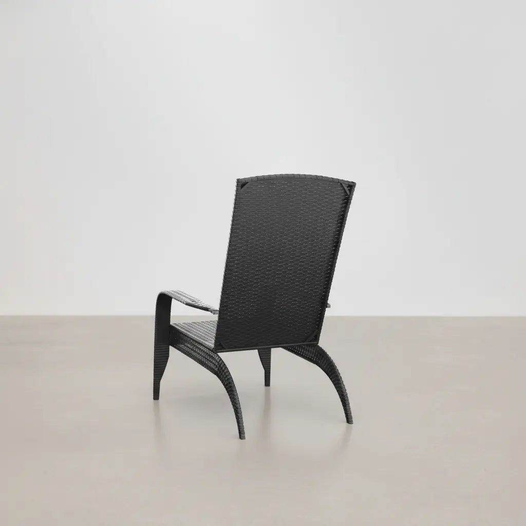 Chaise de jardin style Adirondack en polyrotin Noir - Club Adirondack photo 5