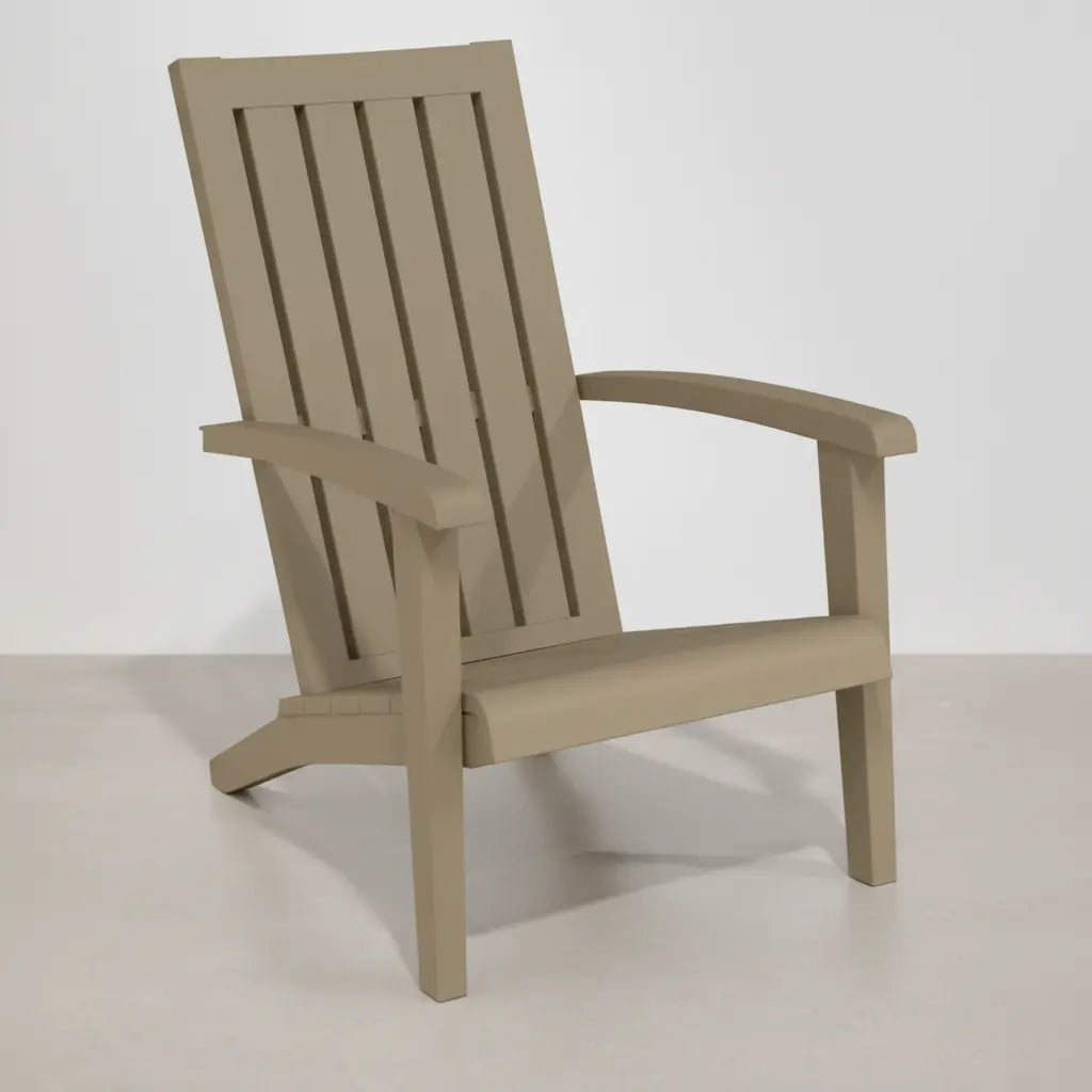 Chaise de jardin style Adirondack taupe en plastique polypropène- Club Adirondack photo 3