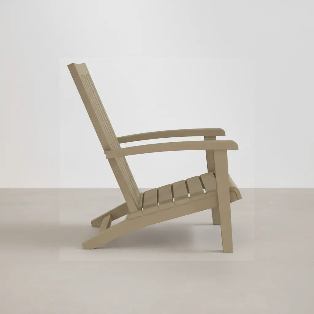 Chaise de jardin style Adirondack taupe en plastique polypropène- Club Adirondack photo 2