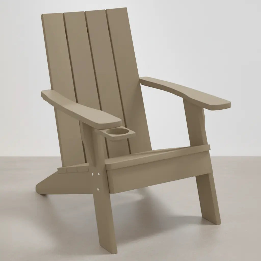 Chaise de jardin style Adirondack marron clair en polypropène - Club Adirondack photo 1