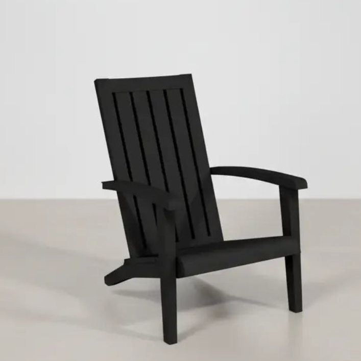 Chaise de jardin style Adirondack noir en plastique polypropène- CLub Adirondack photo 1