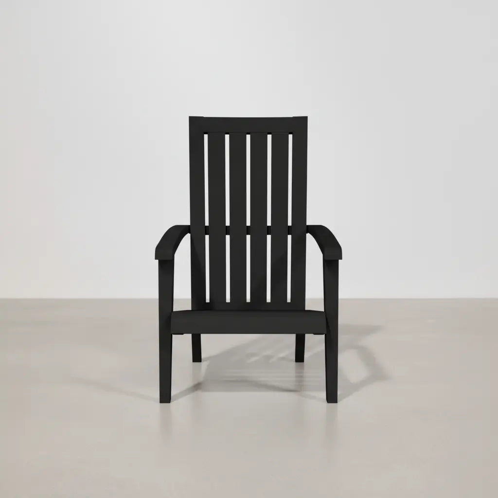 Chaise de jardin style Adirondack noir en plastique polypropène- CLub Adirondack photo 2