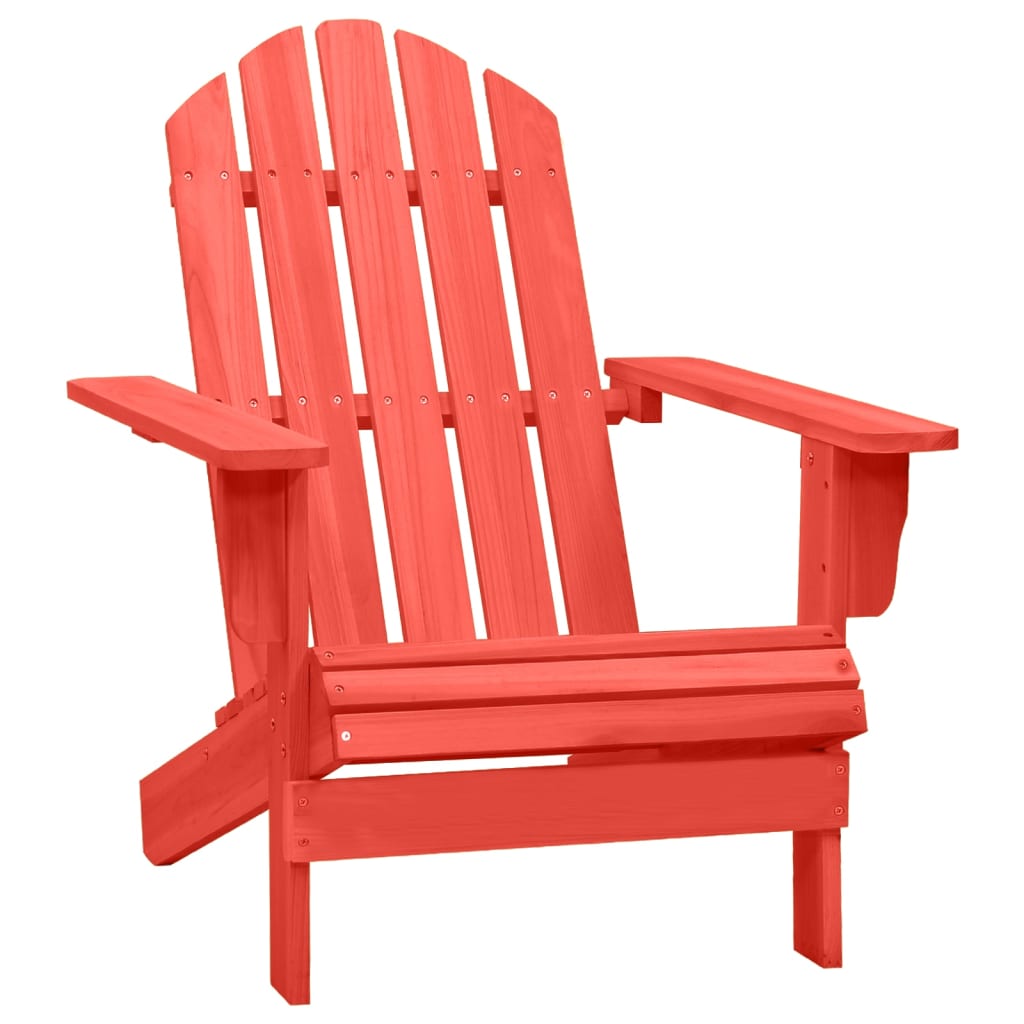 Chaise de jardin Adirondack en bois de sapin Rouge photo 1