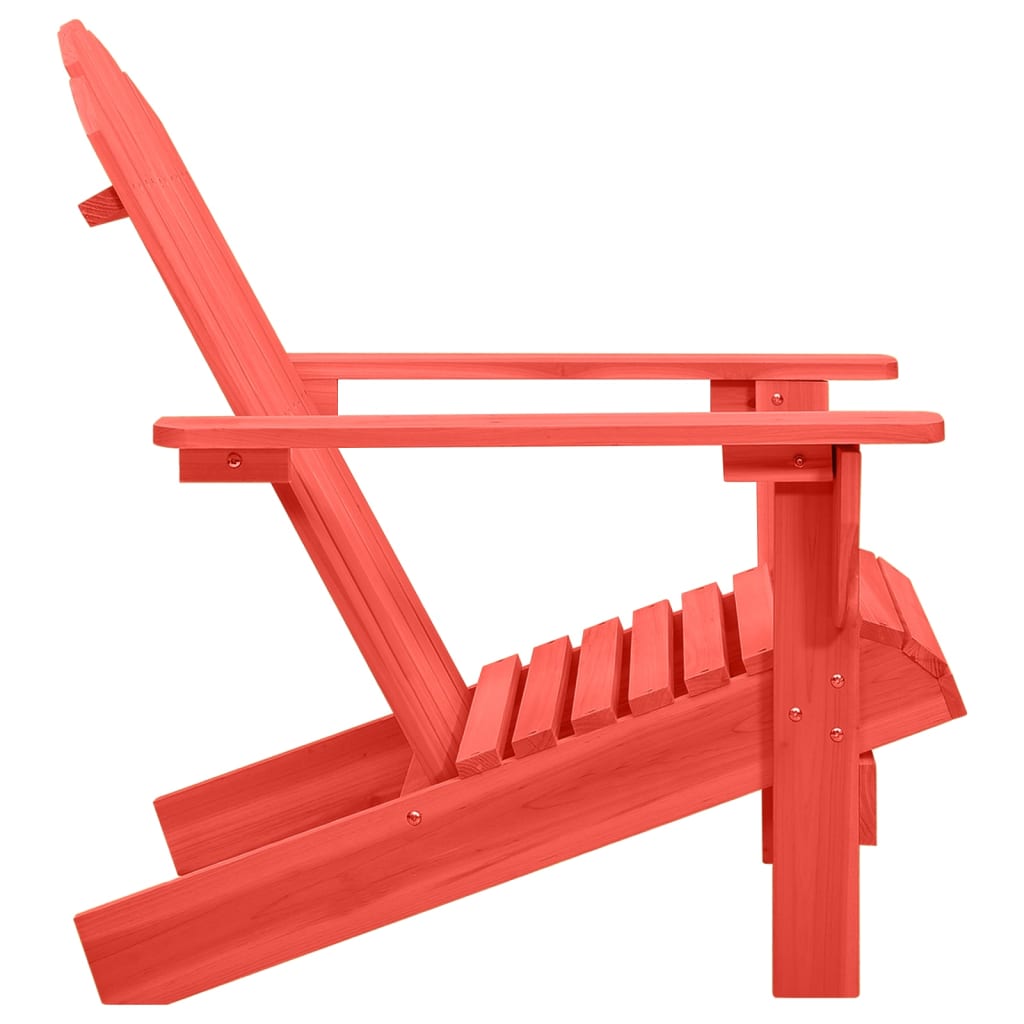 Chaise de jardin Adirondack en bois de sapin Rouge photo 3