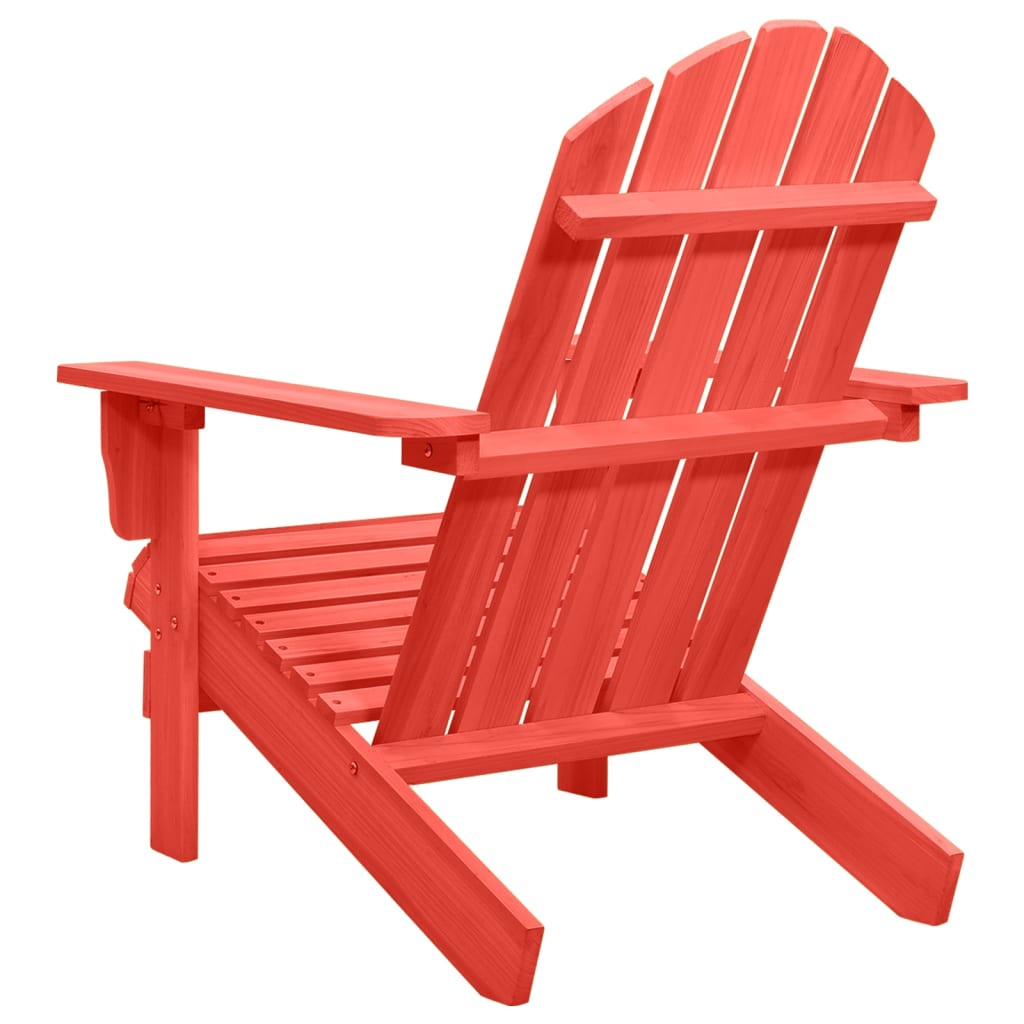 Chaise de jardin Adirondack en bois de sapin Rouge photo 4