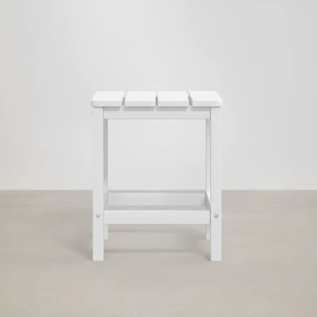 Ensemble de jardin : 2 fauteuils Adirondack + 2 repose-pieds + table basse en résine Blanc - Club Adirondack photo 7