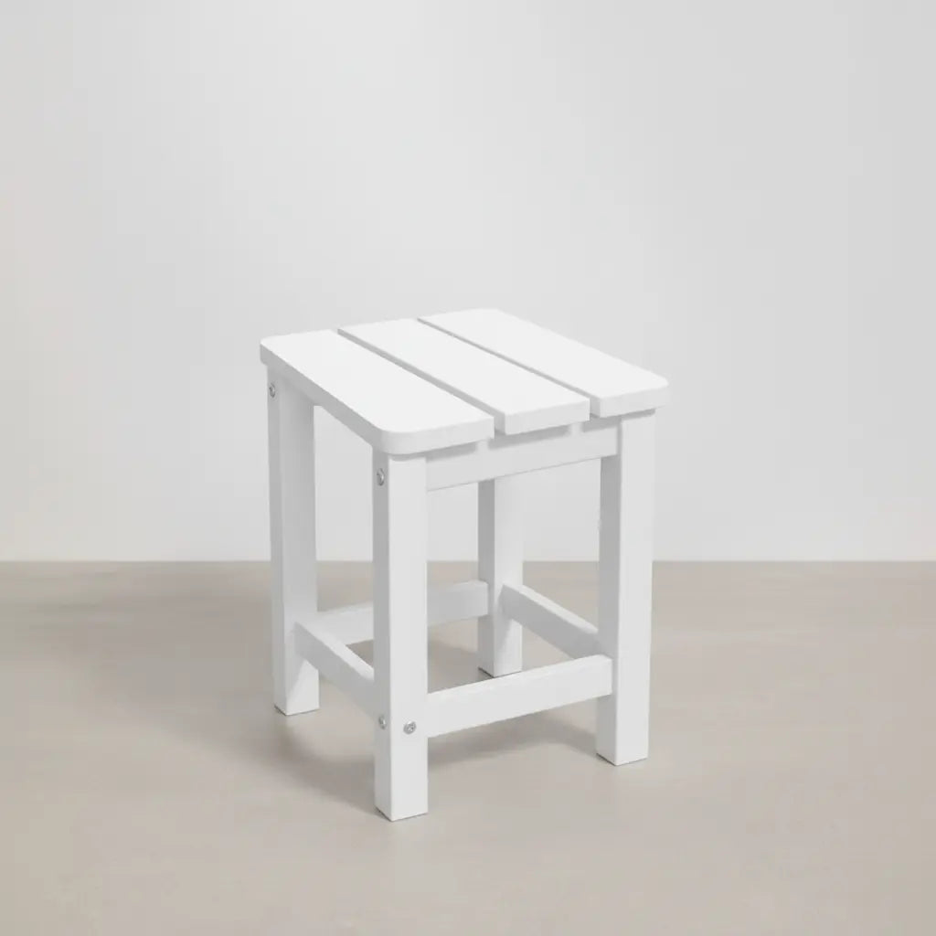 Ensemble de jardin : 2 fauteuils Adirondack + 2 repose-pieds + table basse en résine Blanc - Club Adirondack photo 8