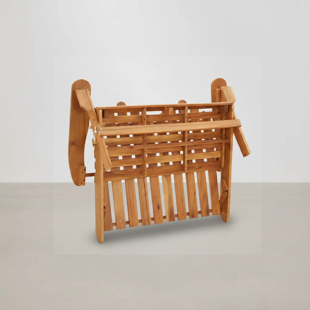 Ensemble de jardin : 4 chaises Adirondack pliables avec coussins et table basse en bois d'acacia - Club Adirondack photo 6