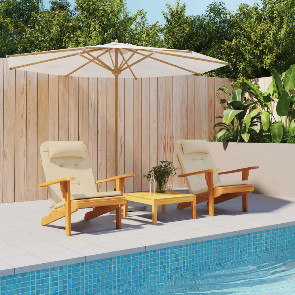 Lot de 2 coussins de chaise Adirondack en Tissu Oxford Beige - Club Adirondack photo 2