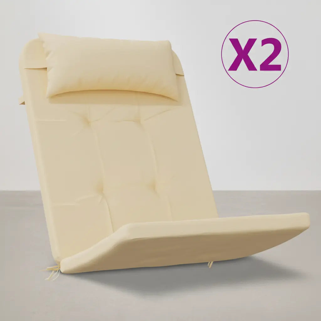 Lot de 2 coussins de chaise Adirondack en Tissu Oxford Beige - Club Adirondack photo 3