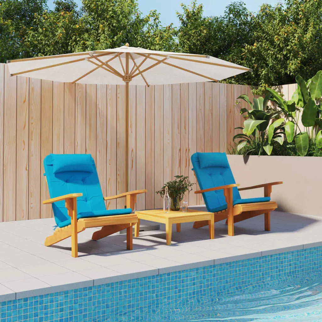 Lot de 2 coussins de chaise Adirondack en Tissu Oxford Bleu - Club Adirondack photo 2
