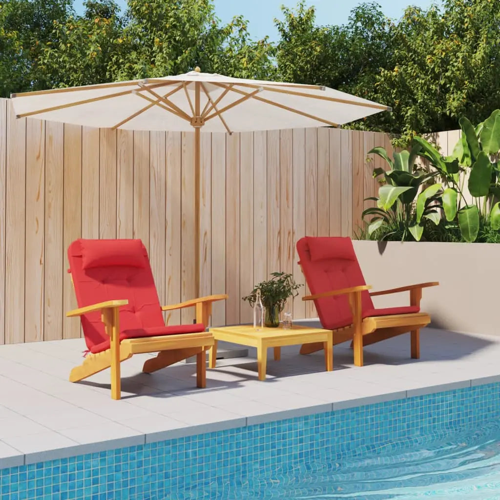 Lot de 2 coussins de chaise Adirondack en Tissu Oxford Rouge - Club Adirondack photo 2