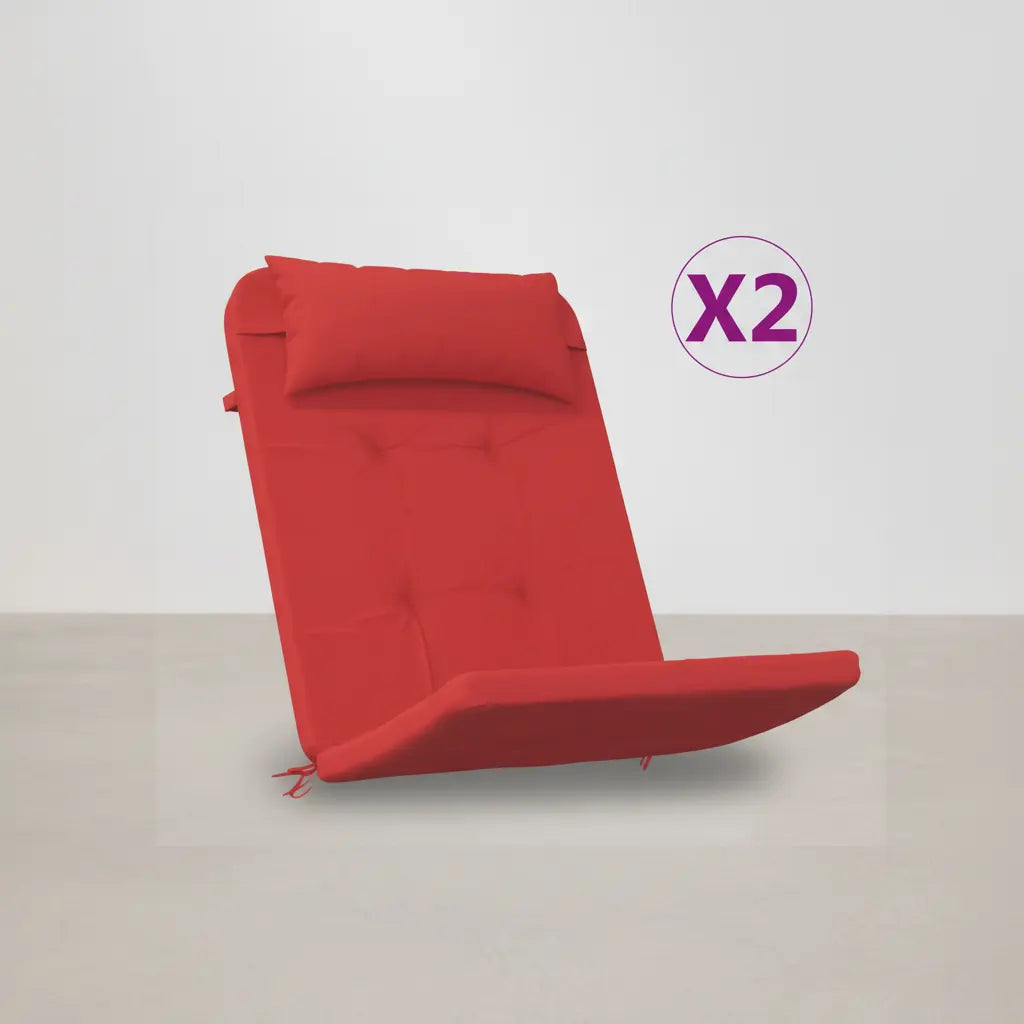 Lot de 2 coussins de chaise Adirondack en Tissu Oxford Rouge - Club Adirondack photo 3