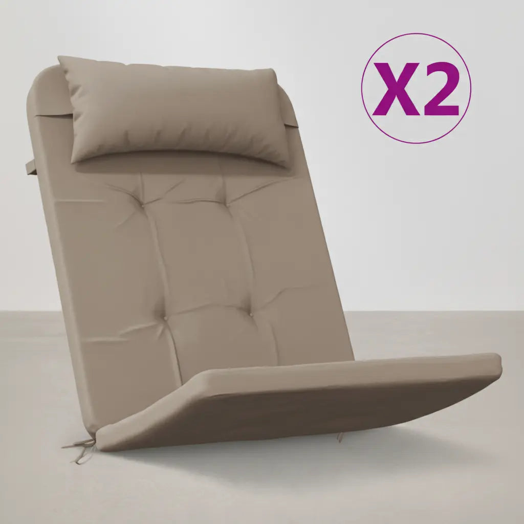 Lot de 2 coussins de chaise Adirondack en Tissu Oxford Taupe - Club Adirondack photo 3