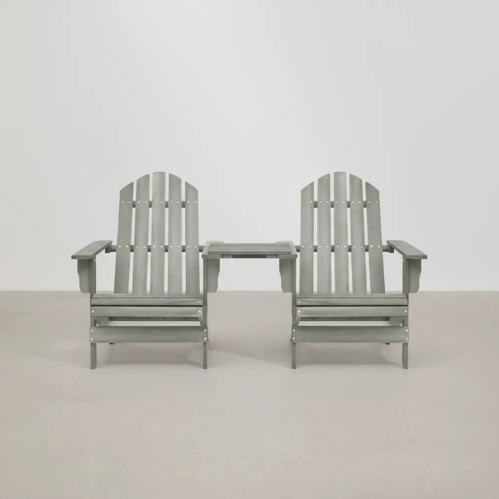 Pack 2 adirondacks en bois de sapin + tablette Gris - Club Adirondack photo 4