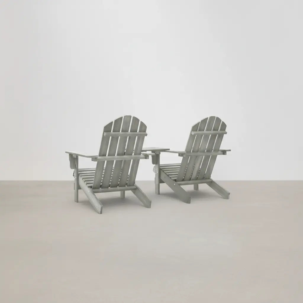 Pack 2 adirondacks en bois de sapin + tablette Gris - Club Adirondack photo 6